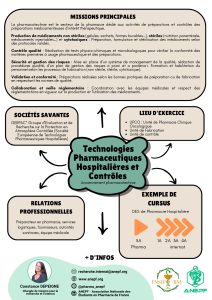 Fiche métier Technologies pharmaceutiques hospitalière et contrôle